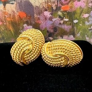 Napier Rope Knot CLIP Earrings